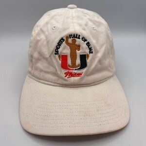 Vintage Adidas University of Miami Sports Hall of Fame White Logo Hat